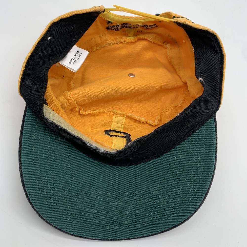 Vintage Pittsburgh Pirates Hat Cap Snap Back One Size Gold Black MLB BWM Global - Picture 6 of 9